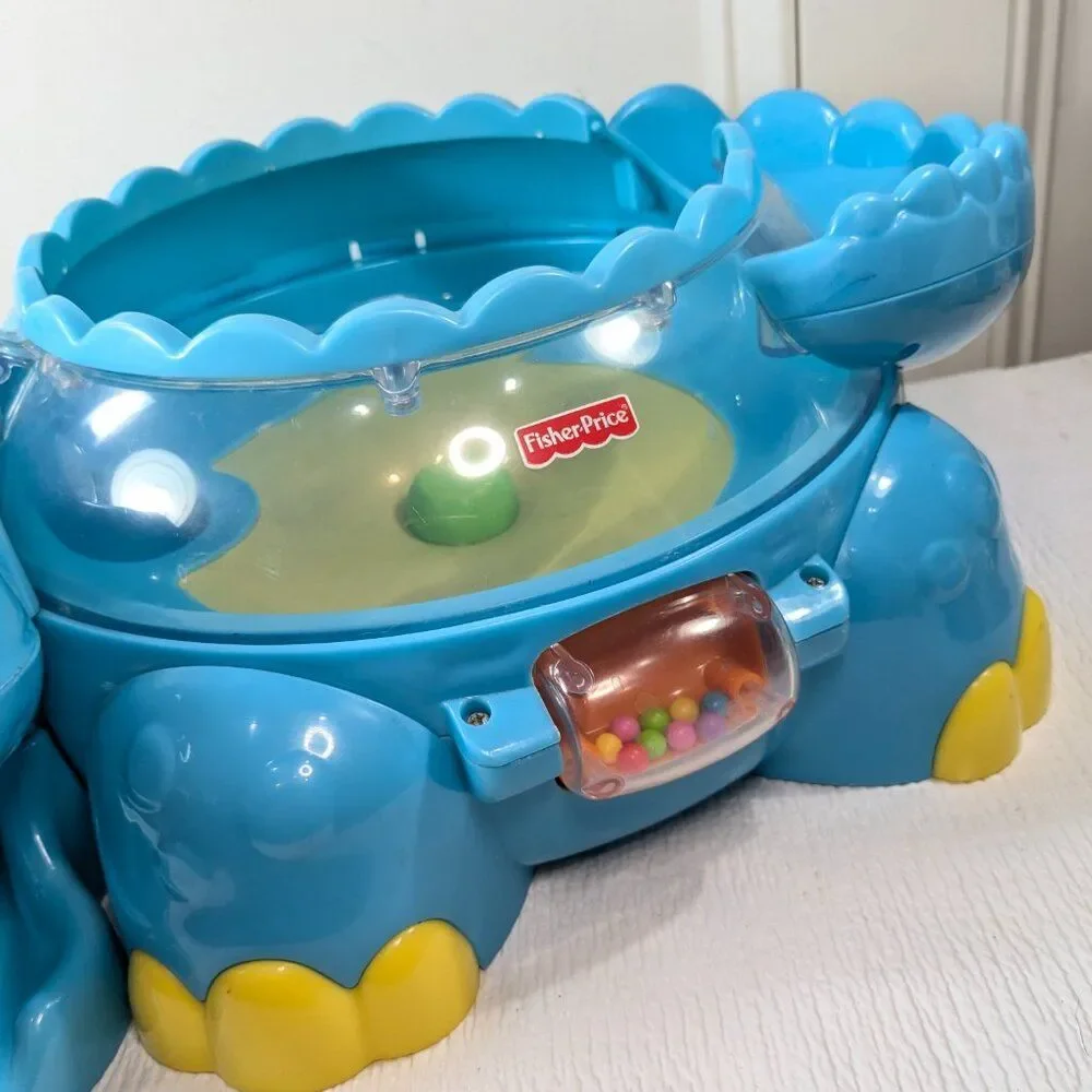 Fisher-Price Go Baby Go! Poppity Pop Musical Dino blue dinosaur toy NO BALLS